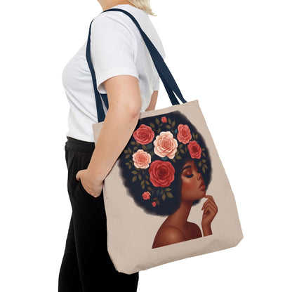 Afro Melanine Woman Tote Bag