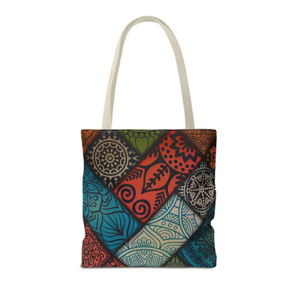 Ethnic Mosaic Art Tote Bag – Colorful, Durable, and Stylish