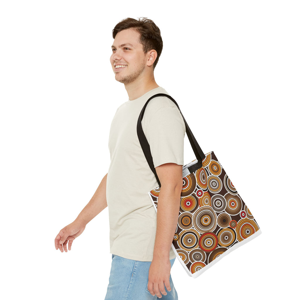 African Print Tote Bag – Echo Circles Pattern | Cultural Heritage Design