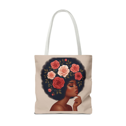 Afro Melanine Woman Tote Bag