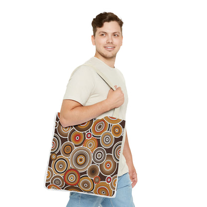 African Print Tote Bag – Echo Circles Pattern | Cultural Heritage Design