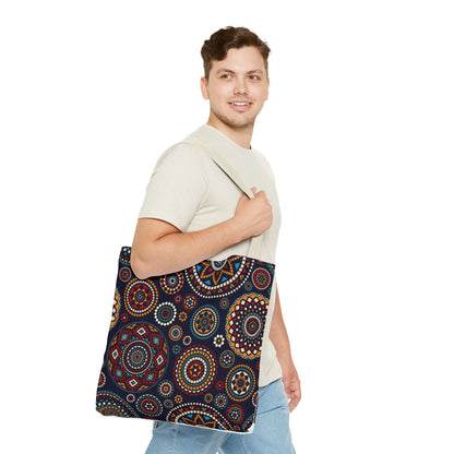 African Print Tote Bag – Echo Circles Pattern | Cultural Heritage Design