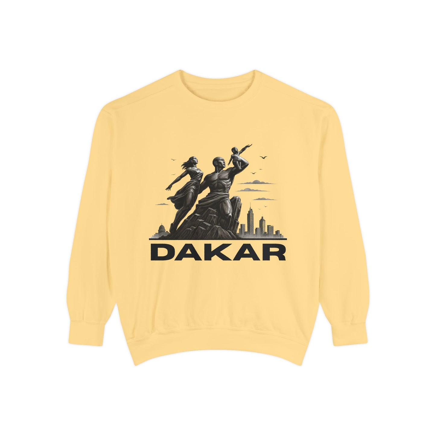 Dakar Graphic Sweatshirt, Unisex Streetwear, Cozy Fall Apparel, Vintage Style, Gift for Travel Lovers