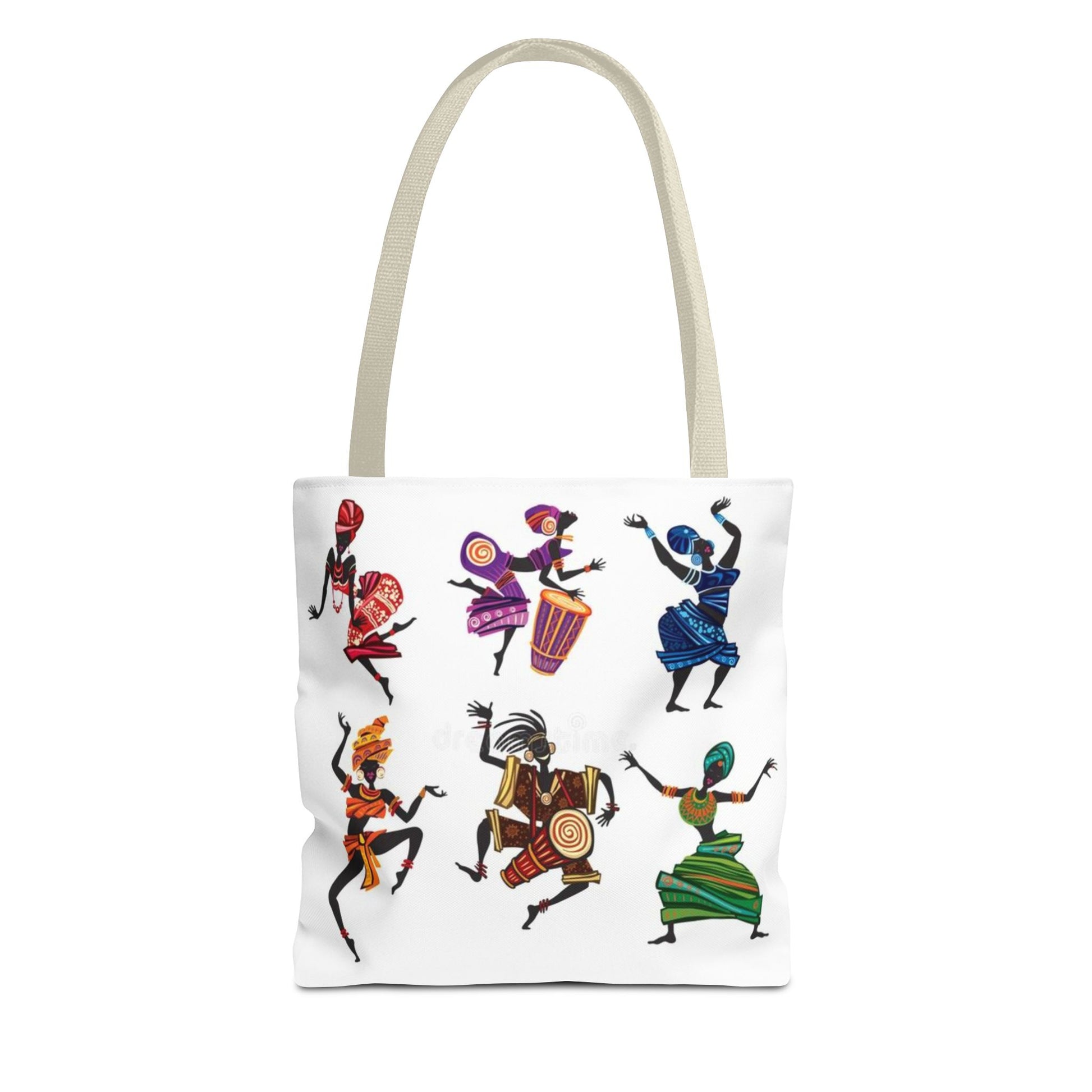 Afro Dance Vibes Tote Bag – Colorful African Dancers Print