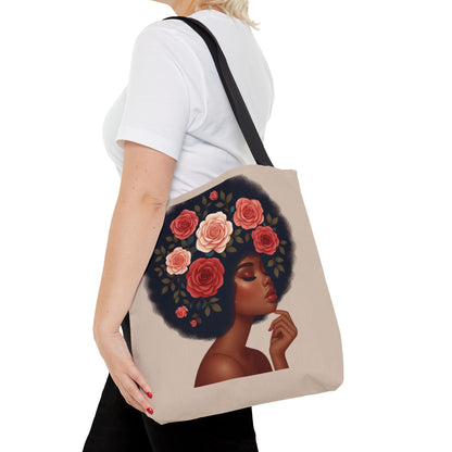 Afro Melanine Woman Tote Bag