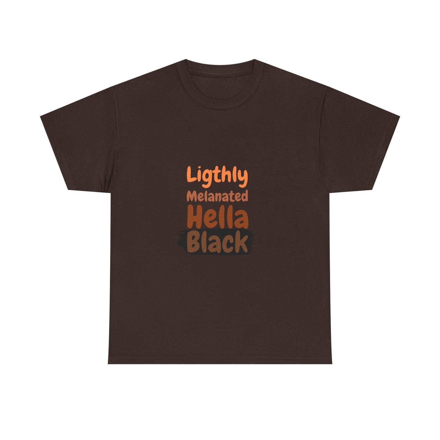 Lightly melanated Hell Black Tee