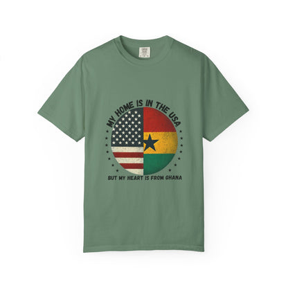 My Home Is in the USA but My Heart Is from Ghana T-Shirt
