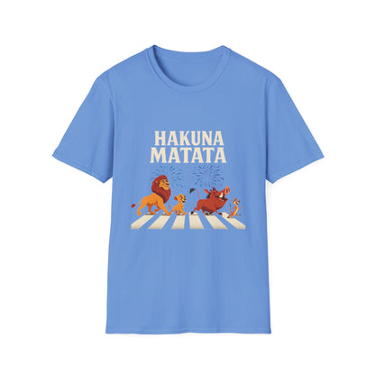 Hakuna Matata Tee, Unisex Softstyle T-Shirt, Fun Graphic Shirt, Gift for Friends, Casual Wear, Summer Tee, Disney Inspired