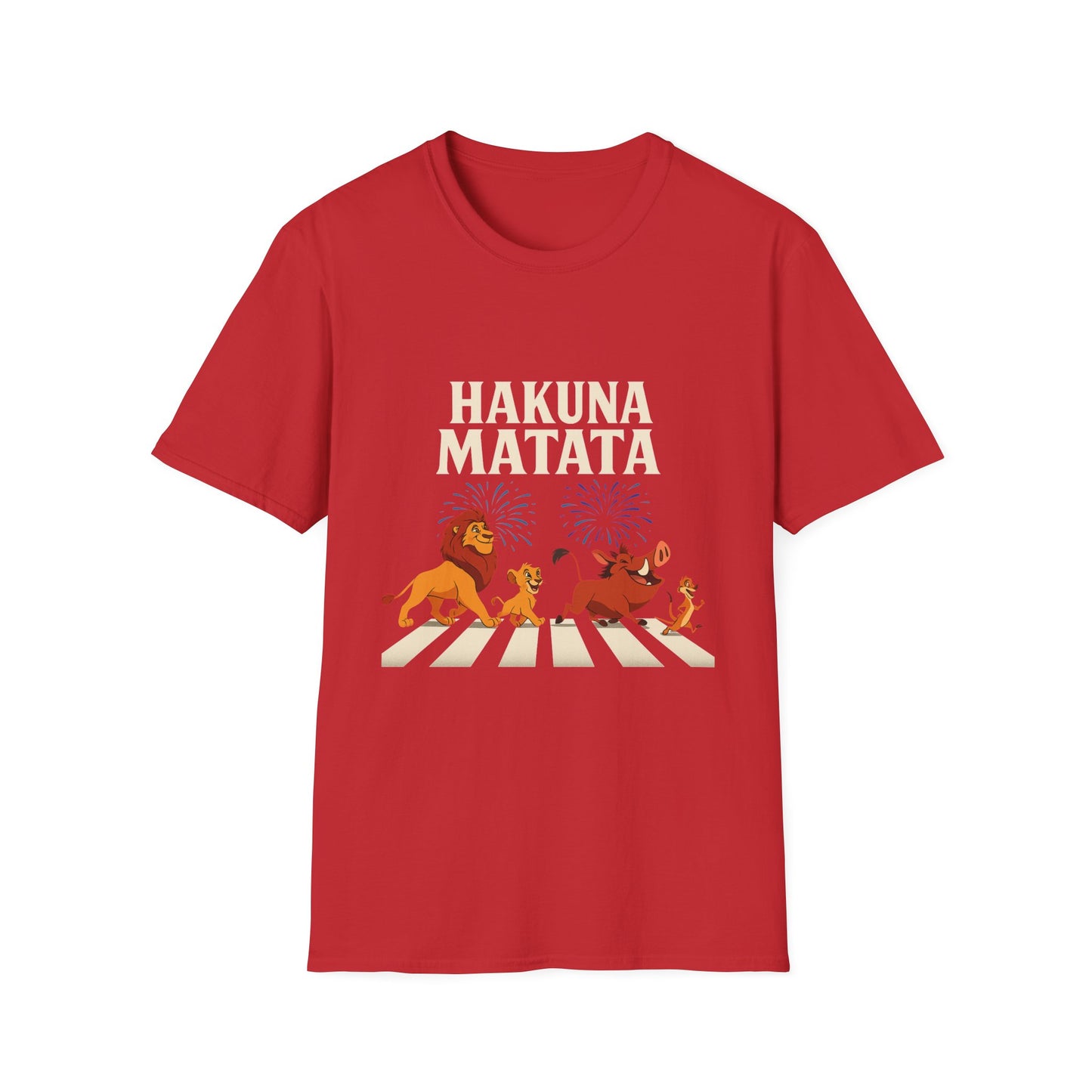 Hakuna Matata Tee, Unisex Softstyle T-Shirt, Fun Graphic Shirt, Gift for Friends, Casual Wear, Summer Tee, Disney Inspired