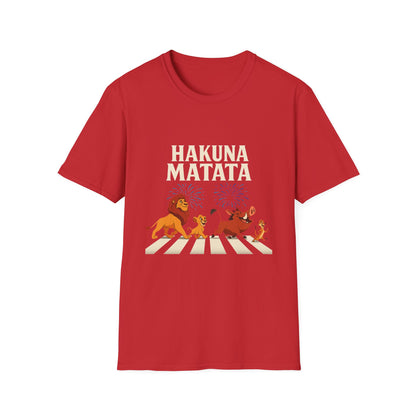 Hakuna Matata Tee, Unisex Softstyle T-Shirt, Fun Graphic Shirt, Gift for Friends, Casual Wear, Summer Tee, Disney Inspired