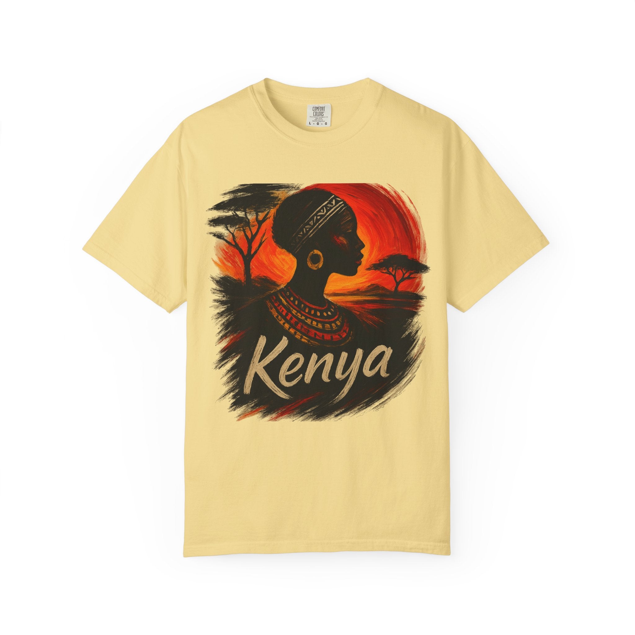 Kenya Sunset Unisex Tee - African Culture Inspired T-Shirt