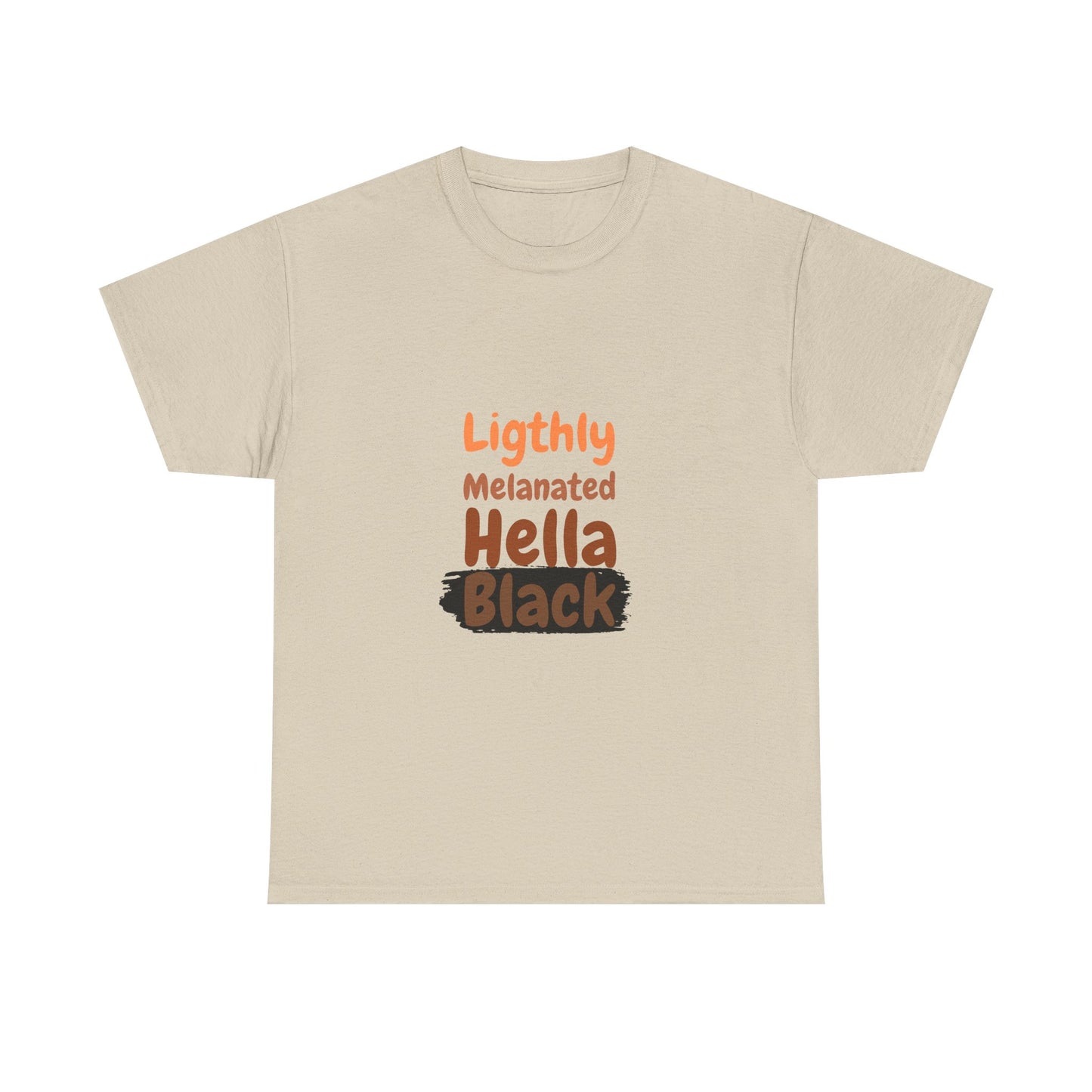 Lightly melanated Hell Black Tee