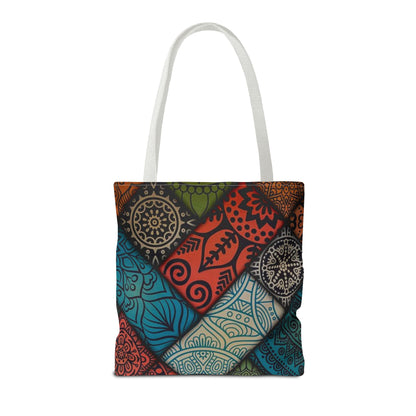 Ethnic Mosaic Art Tote Bag – Colorful, Durable, and Stylish