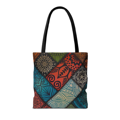 Ethnic Mosaic Art Tote Bag – Colorful, Durable, and Stylish