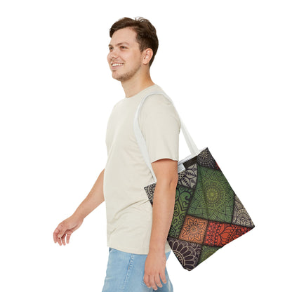 Ethnic Mosaic Art Tote Bag – Colorful, Durable, and Stylish