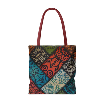 Ethnic Mosaic Art Tote Bag – Colorful, Durable, and Stylish