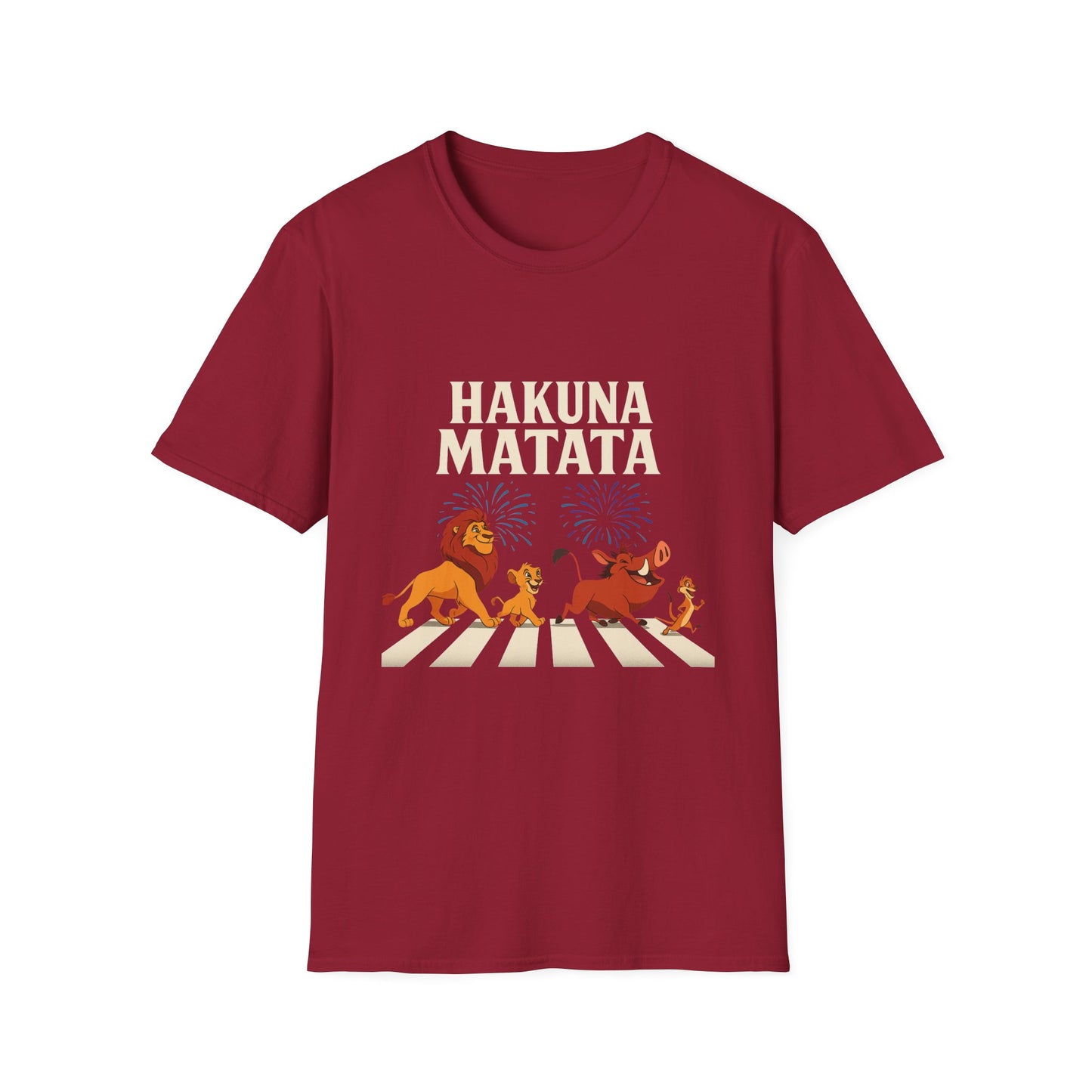 Hakuna Matata Tee, Unisex Softstyle T-Shirt, Fun Graphic Shirt, Gift for Friends, Casual Wear, Summer Tee, Disney Inspired