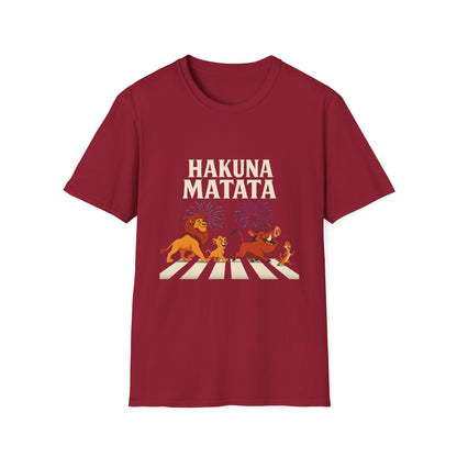 Hakuna Matata Tee, Unisex Softstyle T-Shirt, Fun Graphic Shirt, Gift for Friends, Casual Wear, Summer Tee, Disney Inspired