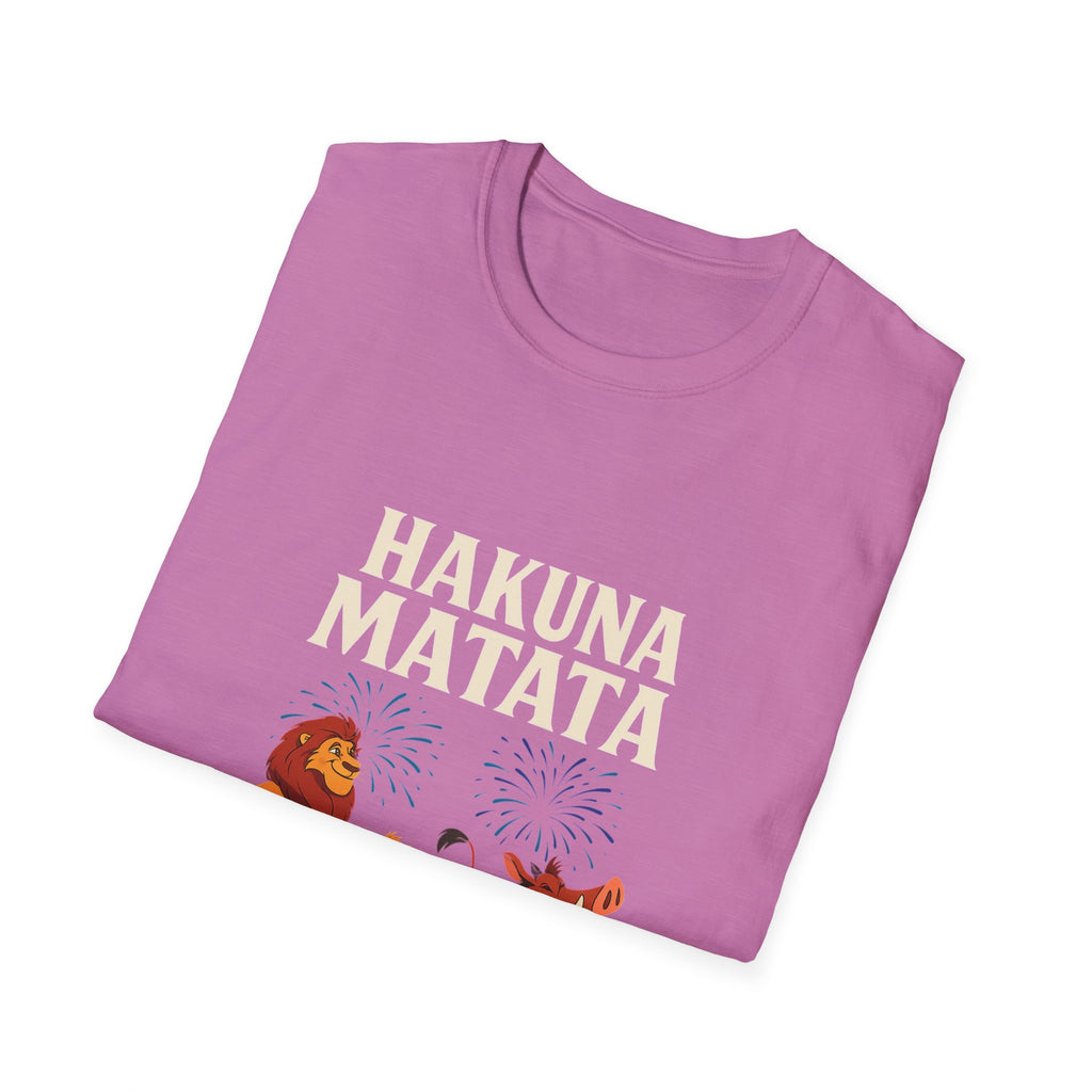 Hakuna Matata Tee, Unisex Softstyle T-Shirt, Fun Graphic Shirt, Gift for Friends, Casual Wear, Summer Tee, Disney Inspired