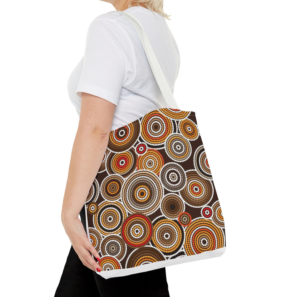 African Print Tote Bag – Echo Circles Pattern | Cultural Heritage Design