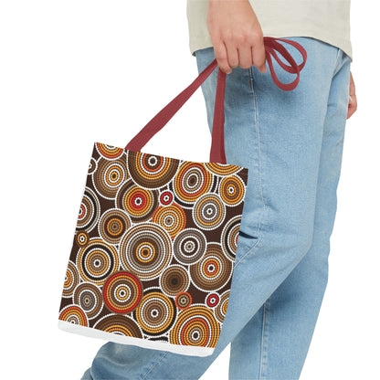 African Print Tote Bag – Echo Circles Pattern | Cultural Heritage Design