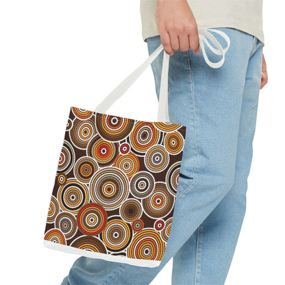 African Print Tote Bag – Echo Circles Pattern | Cultural Heritage Design