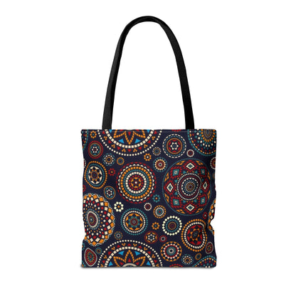 African Print Tote Bag – Echo Circles Pattern | Cultural Heritage Design