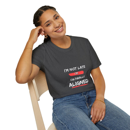 Culturally Aligned Unisex T-Shirt, Fun Graphic Tee, Casual Wear, Unique Gift, Humor Shirt, Comfortable Everyday Style
