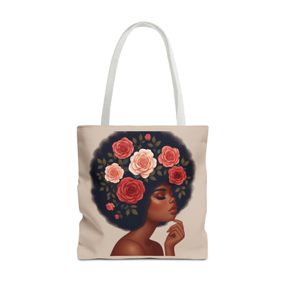 Afro Melanine Woman Tote Bag
