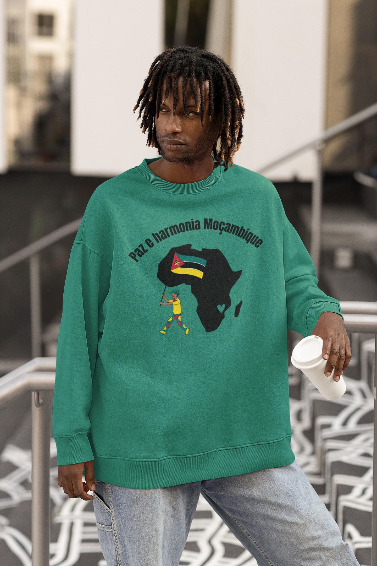 paz e harmonia mocambique sweatshirt