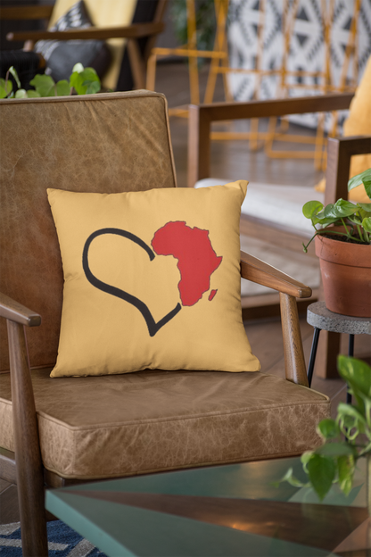 I Love Africa Throw Pillow
