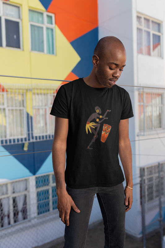 Rhythms of My Roots Tee – Afrocentric Art T-Shirt Inspired by African Dance