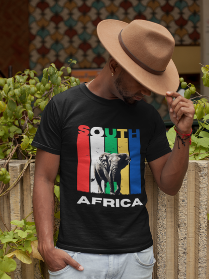 South Africa Flag Stripes & Safari T-shirt