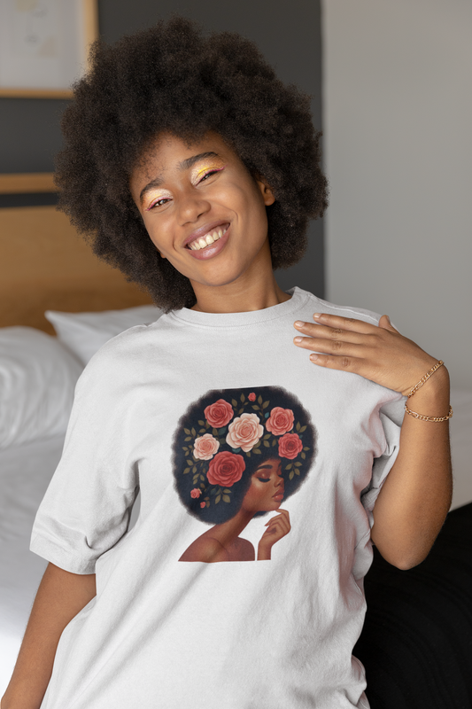 Melanin Queen Afro Girl T-Shirt