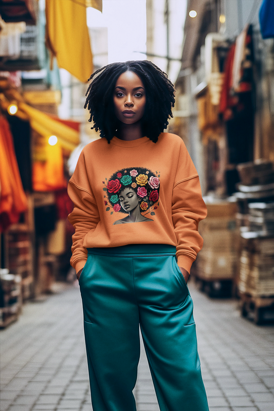 Afro Melanin Queen Crewneck Sweatshirt