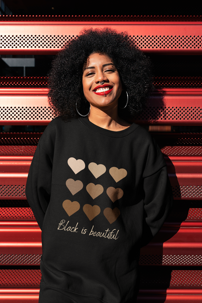Black is Beautiful Unisex Crewneck Sweatshirt