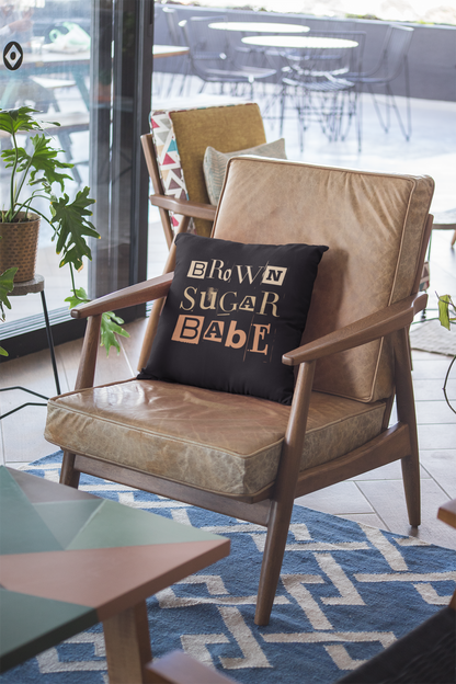 Brown Sugar Babe Throw Pillow