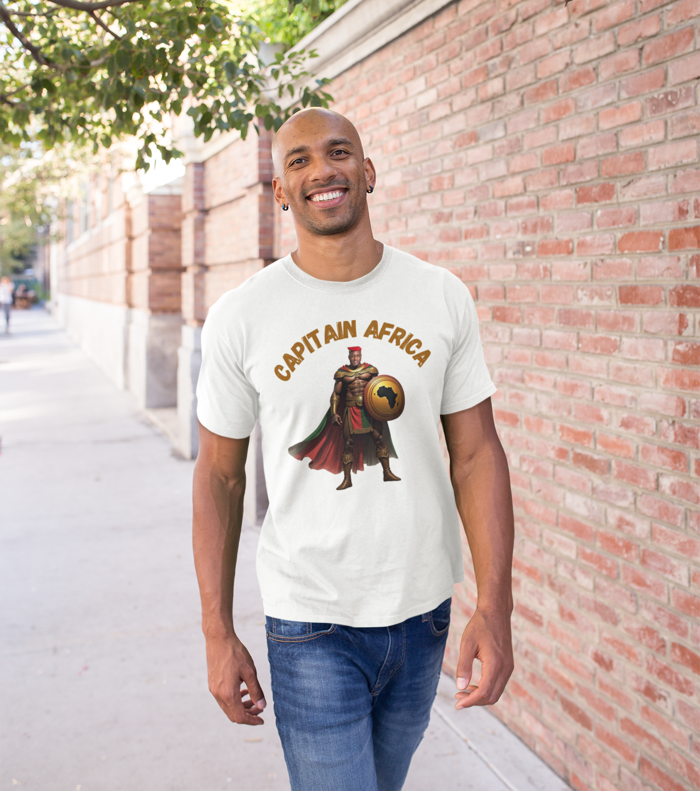 Captain Africa Unisex Garment-Dyed T-Shirt - Bold and Cultural Statement Tee