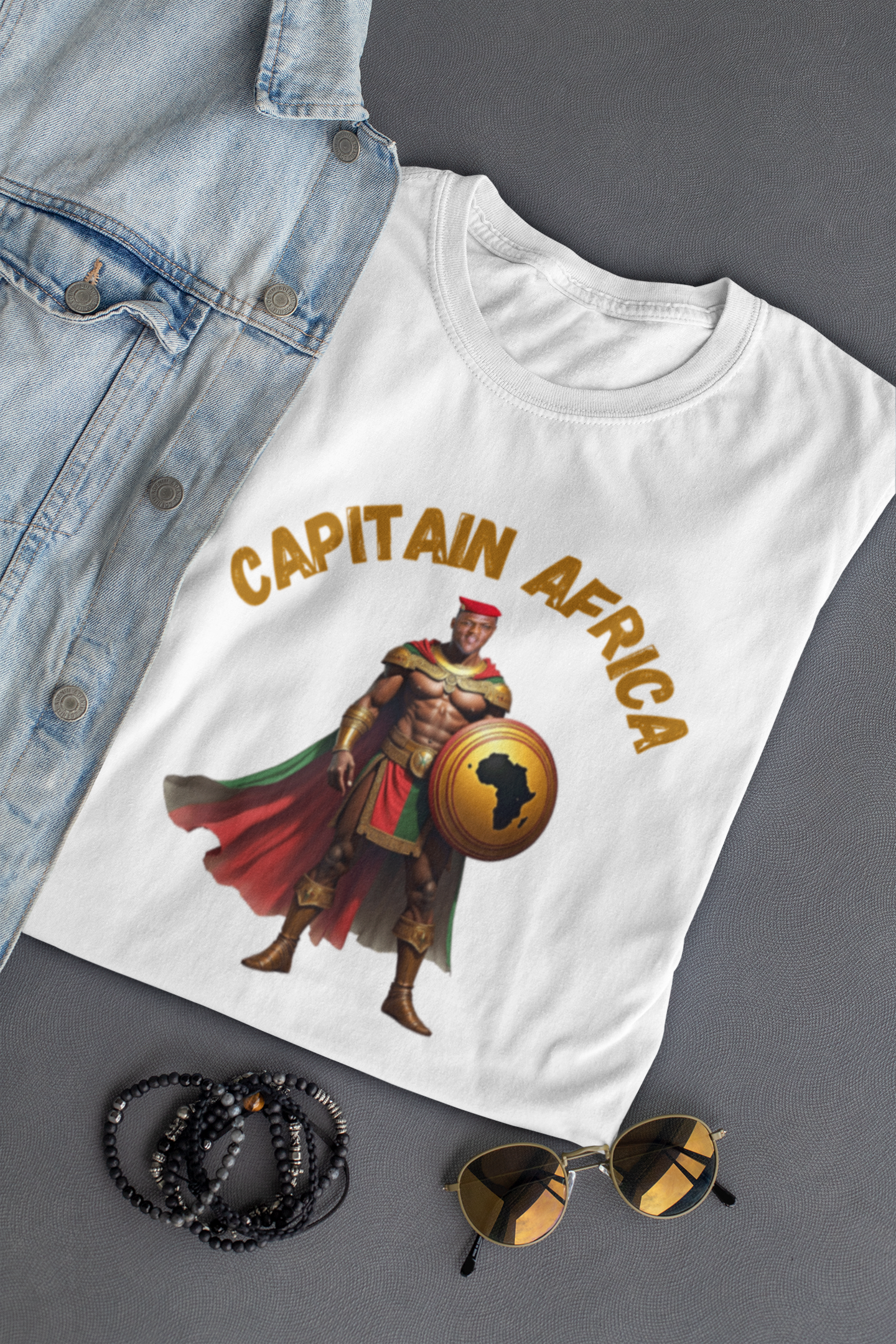 Captain Africa Unisex Softstyle T-Shirt, Comfortable Graphic Tee, Perfect for Gifts, Everyday Wear, Cultural Pride