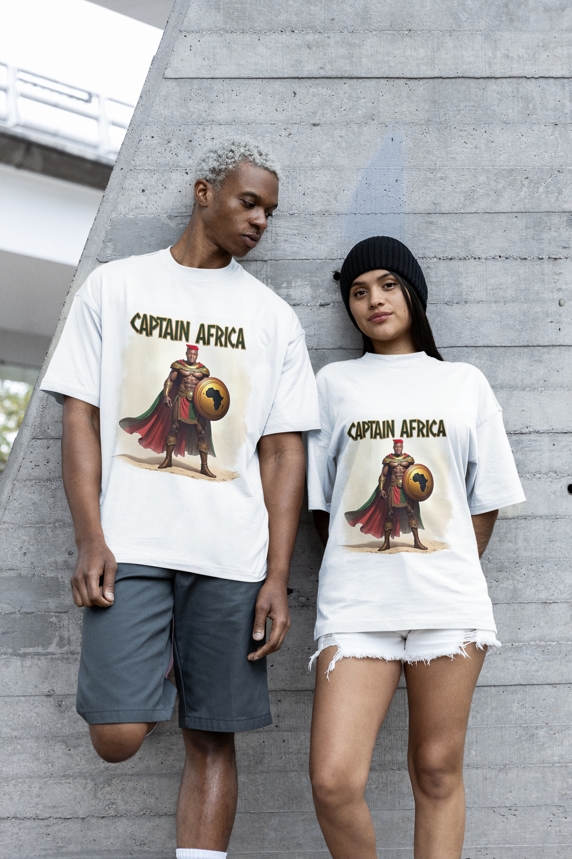 Captain Africa Unisex Garment-Dyed T-Shirt - Bold Graphic Tee for Fans of African Heroes