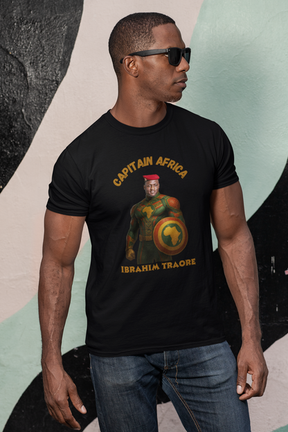 Captain Africa Unisex Garment-Dyed T-Shirt - Celebrate Heritage and Strength