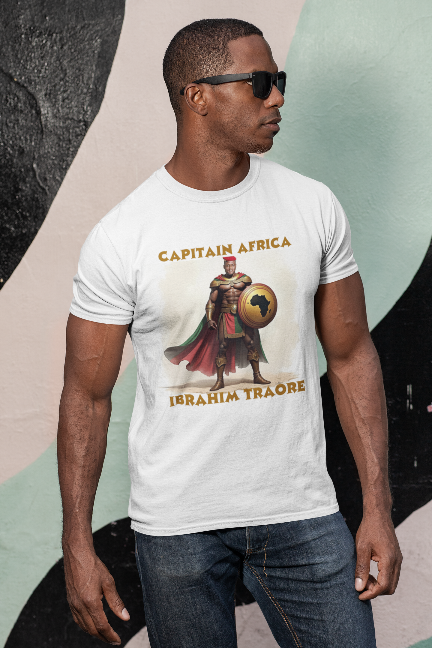 Captain Africa Unisex T-shirt - Ibrahim Traoré Design