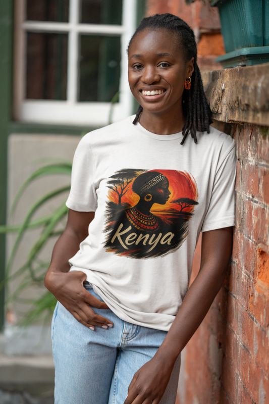Kenya Heritage Art T-Shirt – Unisex Garment-Dyed Comfort Tee