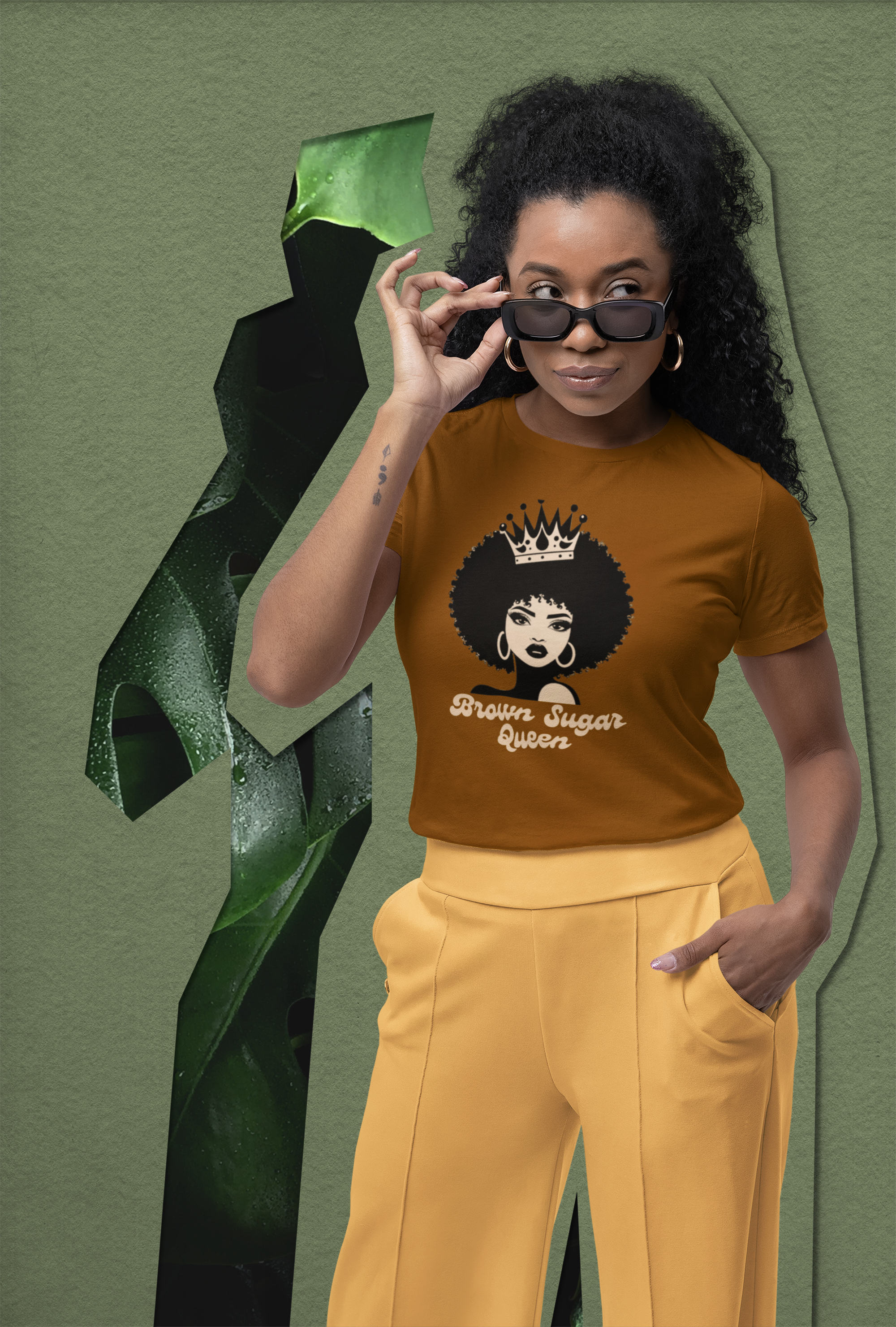 Brown Sugar Queen T-Shirt - Celebrate Heritage, Empowerment Gift, Unisex Tee for Afrofuturism, Birthday, Black History Month