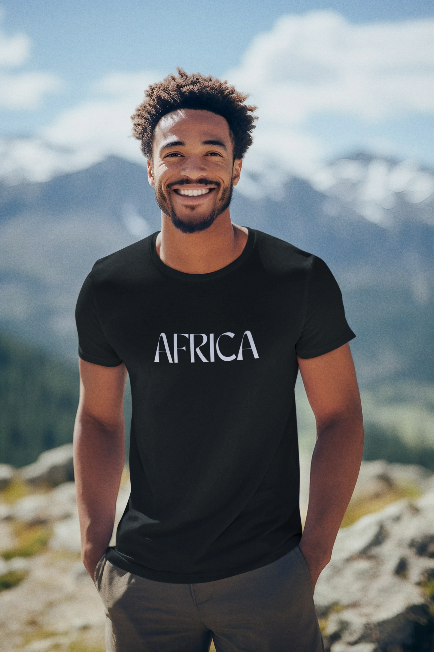 Minimalist AFRICA Typography T-Shirt, Perfect Gift for Culture Enthusiasts