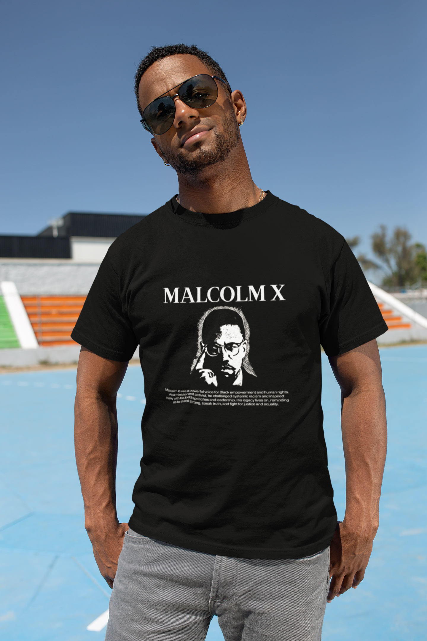 Malcolm X Tribute T-Shirt, Inspirational Tee, Activist Shirt, Unisex Graphic Tee, Social Justice Apparel, Black History Month