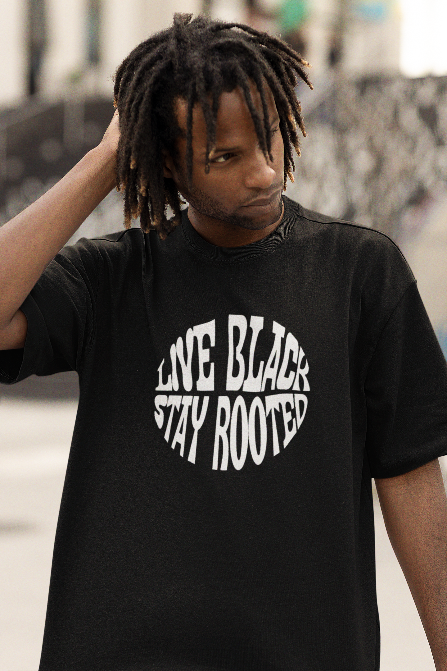 Live Black Stay Rooted Garment-Dyed Unisex T-Shirt | Soft & Stylish Tee | Perfect for Casual Wear, Gifts, Holidays, Everyday Comfort