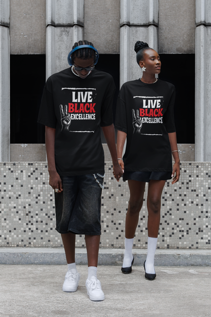 Unisex Softstyle T-Shirt - Live Black Excellence Tee, Casual Wear, Empowerment Shirt, Gift for Activists, Black History Month Apparel