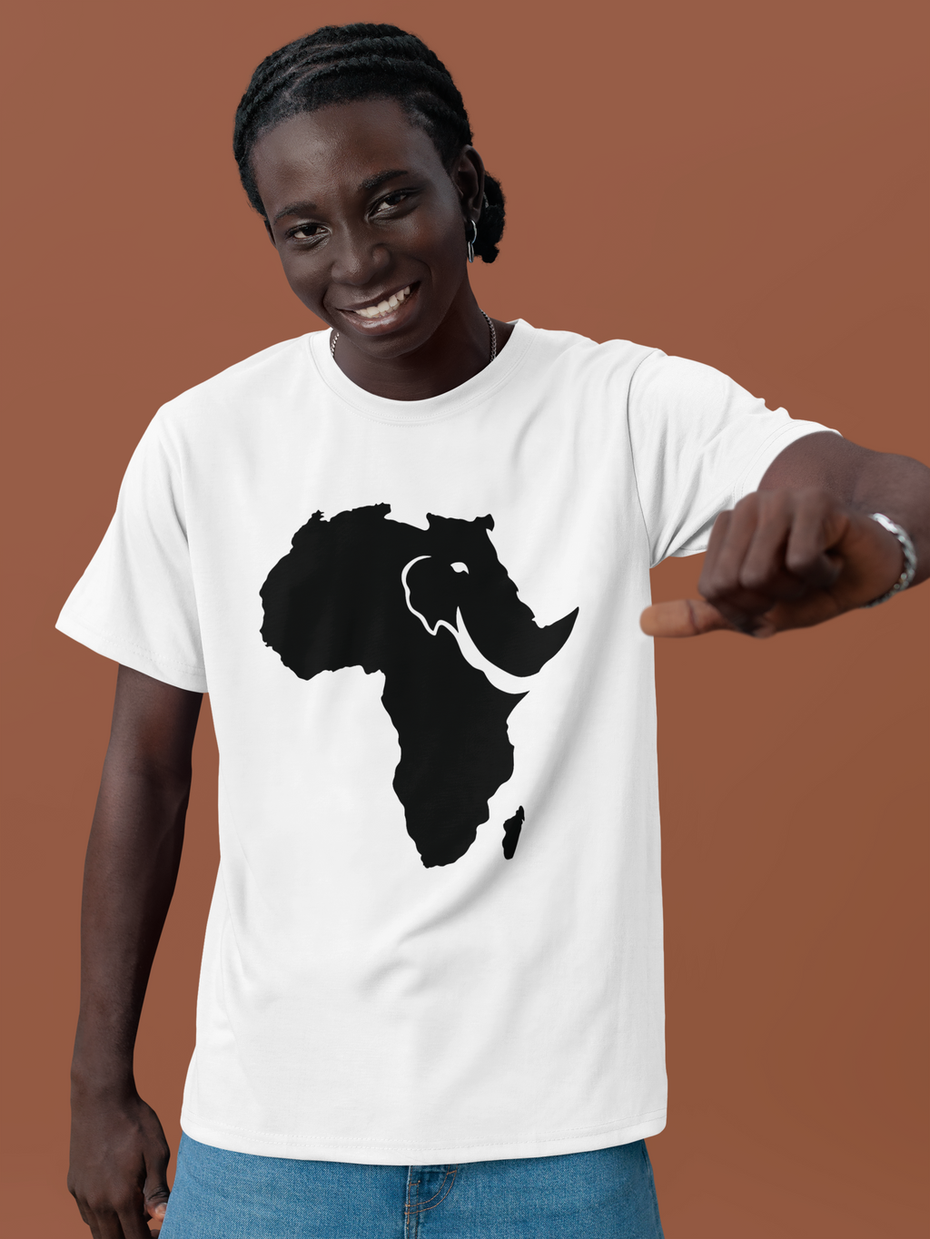 African Elephant Silhouette Unisex Heavy Cotton Tee, Graphic Tee, Nature Lover Shirt, Animal Conservation Gift, Eco-Friendly Fashion