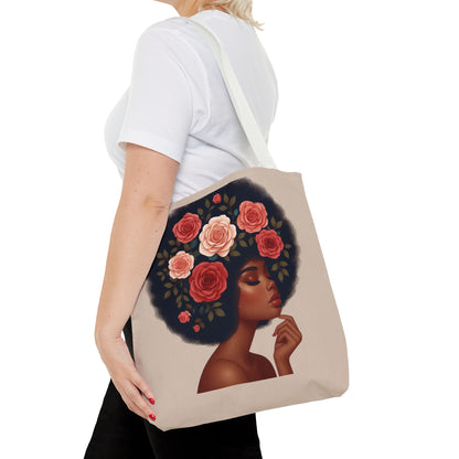Afro Melanine Woman Tote Bag